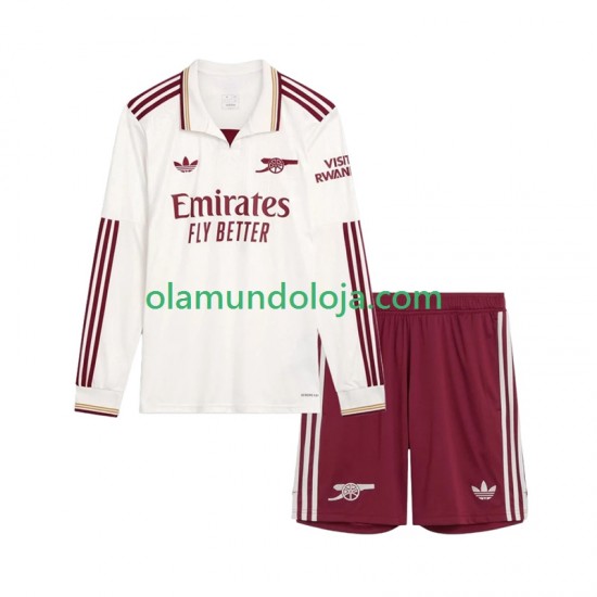 Camisola Arsenal Criança Equipamento Terceiro 2025-2026 Manga Comprida